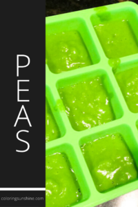 Homemade Baby food Peas