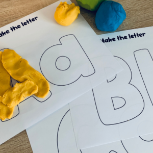 Play dough learning mats